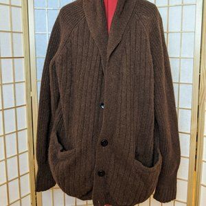 Brown wool cardigan